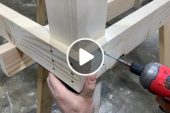 Making a Sturdy Mobile Bench with Wheels Woodworking video
