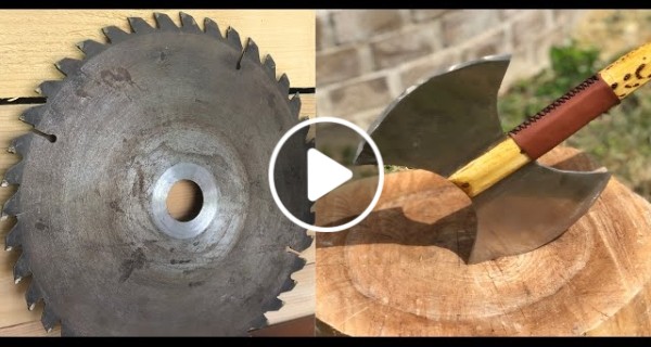Making an ax from an old chainsaw
