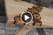 ash wood bench
