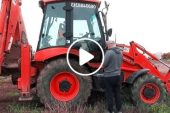 Tractor Excavator broken down