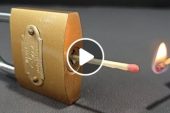 Ways to open a lock with matches