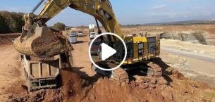 Caterpillar 6015B Excavator Loading Trucks With Two Passes – Sotiriadis Mining Works