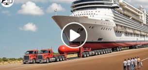 Massive Industrial Giants on the Move: Mighty Machines Transporting Heavy Load Machinery
